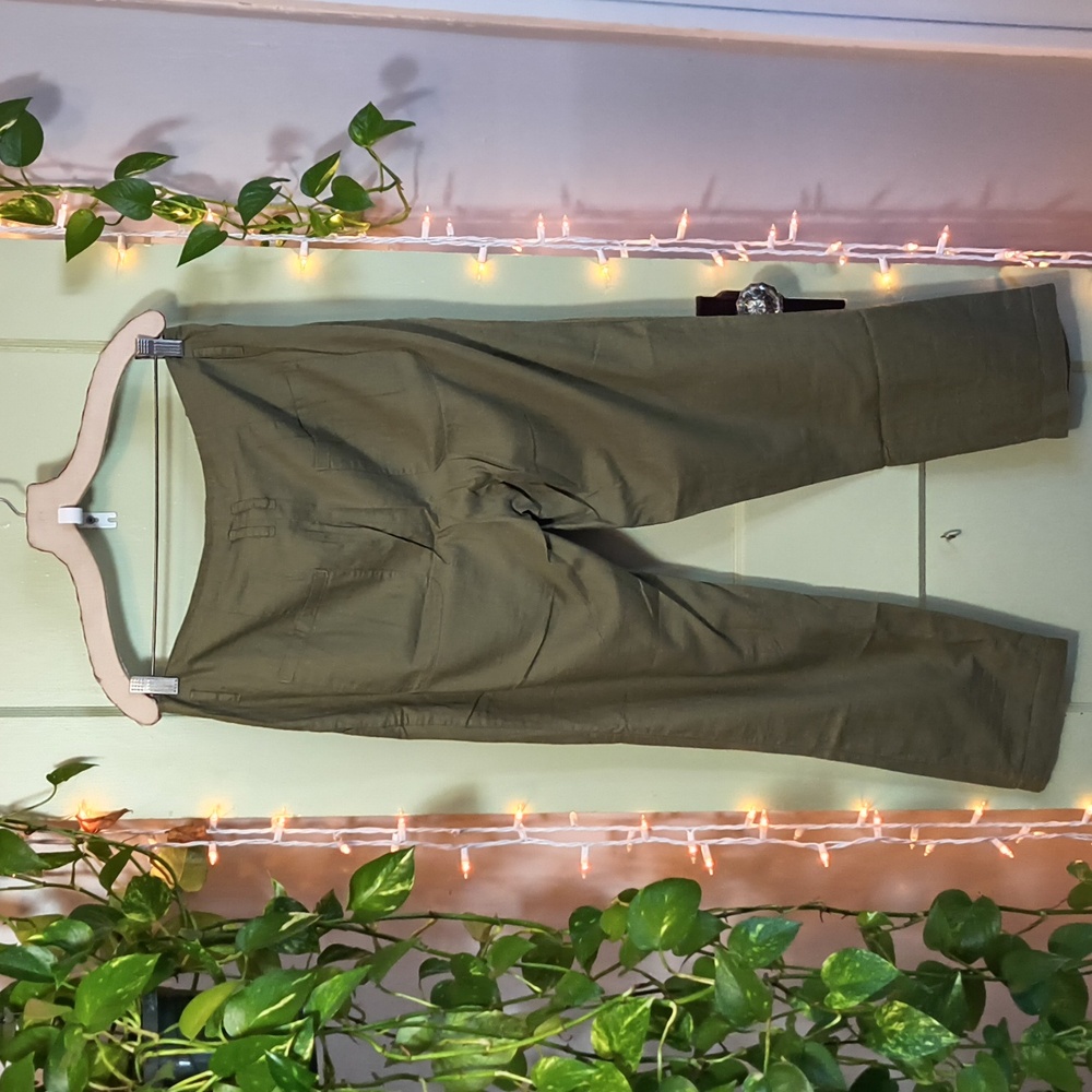 Women's Cooperative Olive Green Paperbag Pants 8
